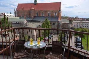 Balkón alebo terasa v ubytovaní Hotel Secesja