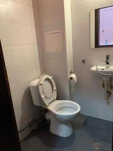 a bathroom with a toilet and a sink at Like Home Guest Rooms in Sofia