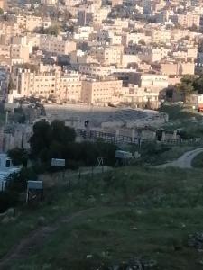 a view of a city from a hill with buildings at Elegant housing in Jerash