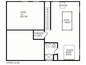 Majutuskoha Bear Necessities korruse plaan