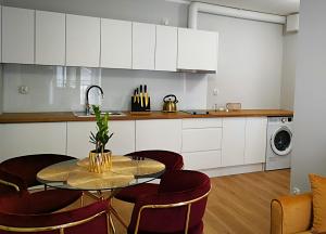 Kuchyňa alebo kuchynka v ubytovaní Hugo Star Apartments