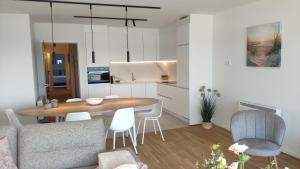 Cucina o angolo cottura di Zeezicht vanop het 6 de verdiep