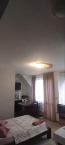 una camera con letto, tavolo e finestra di Apartment Ivaylo a Varna
