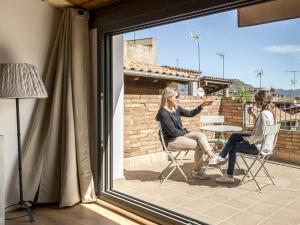 Balkón nebo terasa v ubytování Cal Rellotger de Solsona