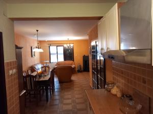 una cucina e un soggiorno con tavolo e sala da pranzo di Villa Morava a Svilajnac