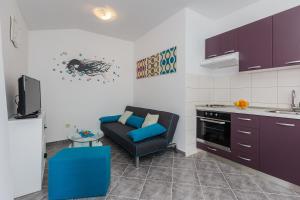 Kuchyň nebo kuchyňský kout v ubytování Apartments Viljac