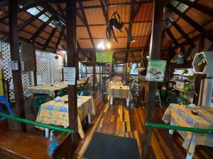 Um restaurante ou outro lugar para comer em Eco-hotel El Rey del Caribe
