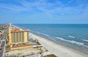 an aerial view of a hotel and the beach at Unit 2432 Ocean Walk - 2 Bedroom Ocean View in Daytona Beach