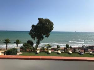 a view of the beach from the balcony of a resort at Pescasubacquea in Crotone