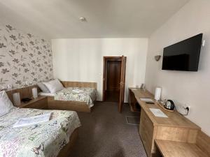 TV a/nebo společenská místnost v ubytování Hotel Radnice