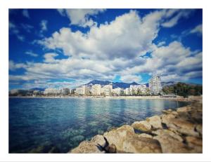 a view of a city from the shore of the water at Atico 3 dormitorios Ron Manuel Marbella Centro in Marbella