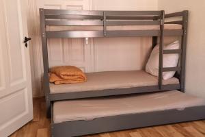 Двухъярусная кровать или двухъярусные кровати в номере Ferienwohnung Marktblick Goslar