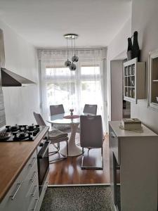 Kuchyň nebo kuchyňský kout v ubytování Leda