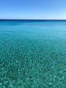 un gran cuerpo de agua azul clara con arrecifes en Mondello Blue Sea en Mondello