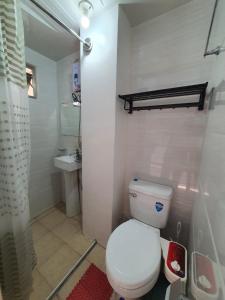 a bathroom with a toilet and a sink at Zenmist properties - Studio Unit in Baguio