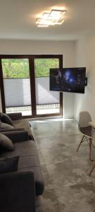 Televisyen dan/atau pusat hiburan di Apartament Świdnica