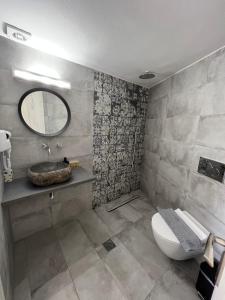 Koupelna v ubytování Christos rooms milos