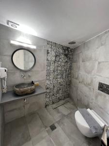 Koupelna v ubytování Christos rooms milos