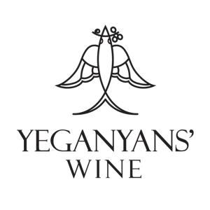 a black and white logo of a bottle of wine at Yeganyans Guest House and Wine Yard in Ashtarak