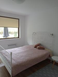 スモリャンにあるКомплекс Падалото "ЕТНО"のベッドルーム(白いベッド1台、窓付)