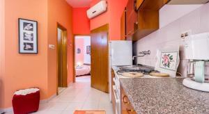 Kuchyň nebo kuchyňský kout v ubytování Apartments Bardak