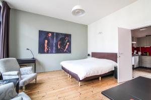 Voodi või voodid majutusasutuse Because the Night city lodge toas
