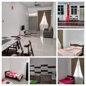 een collage van foto's van een woonkamer en een keuken bij FENDIONYA CORAL in Port Dickson