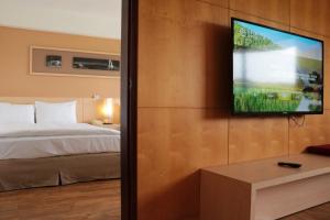 TV i/ili multimedijalni sistem u objektu Hotel Leisure Tamsui