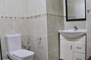 a bathroom with a toilet and a sink at Launa La Crete 78 in Margate +9 photos