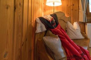 A bed or beds in a room at Chalet Kasern
