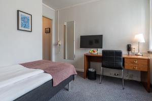 Televiisor ja/või meelelahutuskeskus majutusasutuses Hotell Villa Sparta