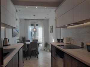 a kitchen with a sink and a counter top at APARTMAN EDDA **** in Labin