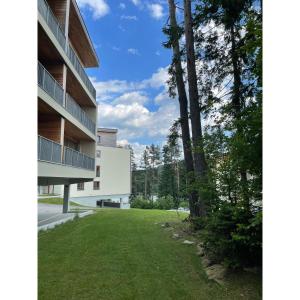 Zahrada ubytování Lipno Port Apartment C101