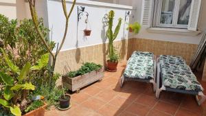 Ein Garten an der Unterkunft casa luxury 2 nudista