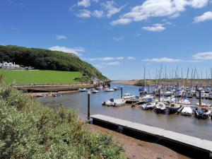 a group of boats docked in a marina at Fore Street House - Apartment 3 in Seaton