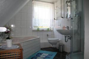 Koupelna v ubytování Haus Stricker