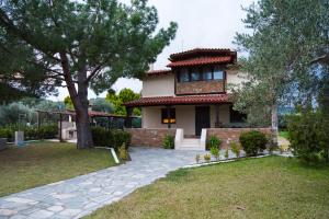 Zahrada ubytování Kritamo villa on Trani Ammouda beach