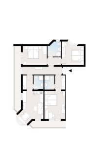 a house with a viewfourth floor plan at Hotel Garni Apart TINA in Ischgl