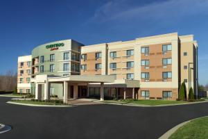 a rendering of a hotel in a parking lot at Courtyard by Marriott Clarksville in Clarksville