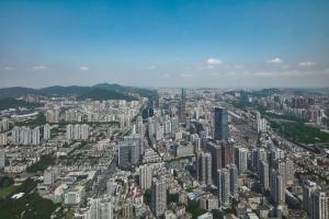 深圳景观或在酒店看到的城市景观