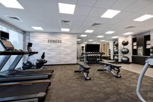 a fitness room with tread machines and a gym at Fairfield by Marriott Inn & Suites St. Paul Eagan in Eagan