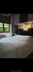 Posteľ alebo postele v izbe v ubytovaní Gîte chalet bleu soleil