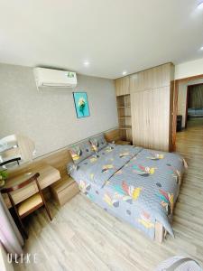 Postelja oz. postelje v sobi nastanitve Homestay Hạ Long