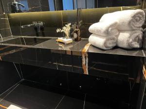 Koupelna v ubytování Arka Art Hotel