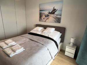 Posteľ alebo postele v izbe v ubytovaní Apartament nad morzem BAY VIEW