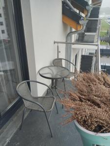 Balkon lub taras w obiekcie Przytulny apartament w sercu Karkonoszy