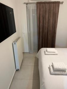 Postel nebo postele na pokoji v ubytování Alpha Apartment