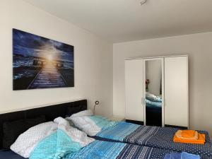 Postel nebo postele na pokoji v ubytování Ferienwohnung in Bern