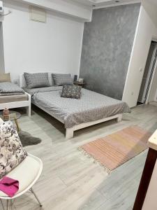 a living room with two beds and a couch at Apartman Katarina in Trebinje