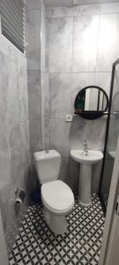 ein Bad mit einem WC und einem Waschbecken in der Unterkunft THE LİMA SUİTES KADIKÖY in Istanbul
